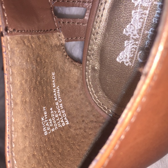 Coach Brown Leather heeled lace up sandals - Picture 5 of 8